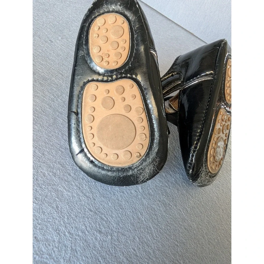 Girls Black Patent Leather Dress Shoes w/ Bows‎ Toddler Party Special Occasion